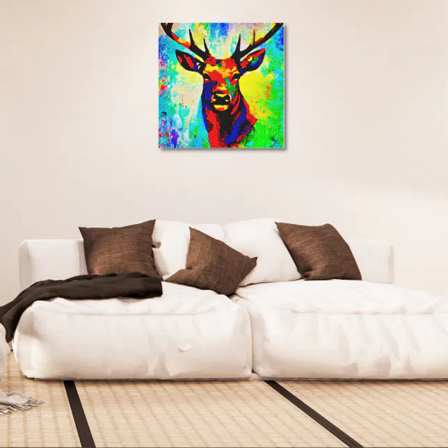 Art Mural En Acrylique cerf majestueux - Proud sta Canvas Print