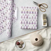 Purple Green Christmas Pattern#25 ID1009 Wrapping Paper