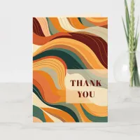 Retro Abstract Earthy Terracotta Thank You