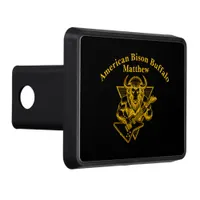 Gold Bison Buffalo Rocking out on Guitar Hitch Cover