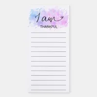 *~* Boho Gratitude List Ombre  I AM THANKFUL Magnetic Notepad