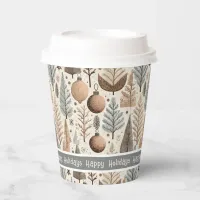 Earth Tones Christmas Pattern#25 ID1009 Paper Cups