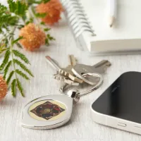 Autumn Elegance: The Floral Medallion Keychain