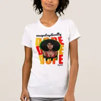 Elegant Black Diva with Bold, Modern Style T-Shirt