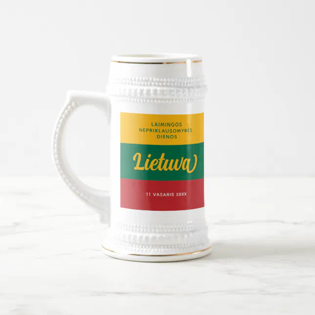 Lithuania Independence Day National Beer Stein