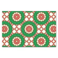 Seasonal Classy Christmas Mosaic Geometric Pattern Tissue Paper