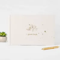 Golden Leaf Wedding ID655 Guest Book