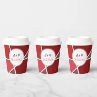 Elegant Geometrical Wedding Paper Cups