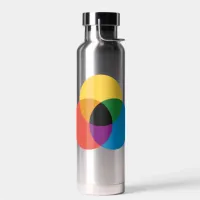 Interlocking Primary Color Circles Water Bottle