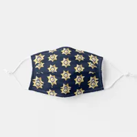 Sheriff Badge On Dark Blue Adult Cloth Face Mask