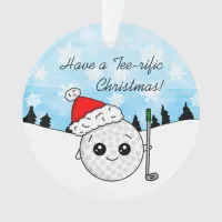 You're Tee-rific Gold Pun Christmas  Ornament