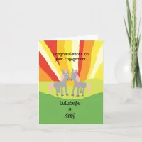 Congratulations on your Engagement Horse lovers  Card