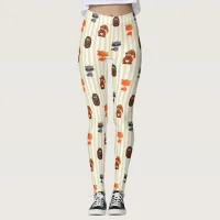 Cute Woodland Creatures Themed Women's Leggings