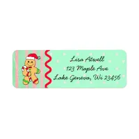 Cute Holiday Gingerbread Man Label