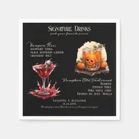 Gothic Wedding Whimsigoth Signature Drinks Napkins