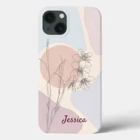 Trendy Pastel Abstract Floral