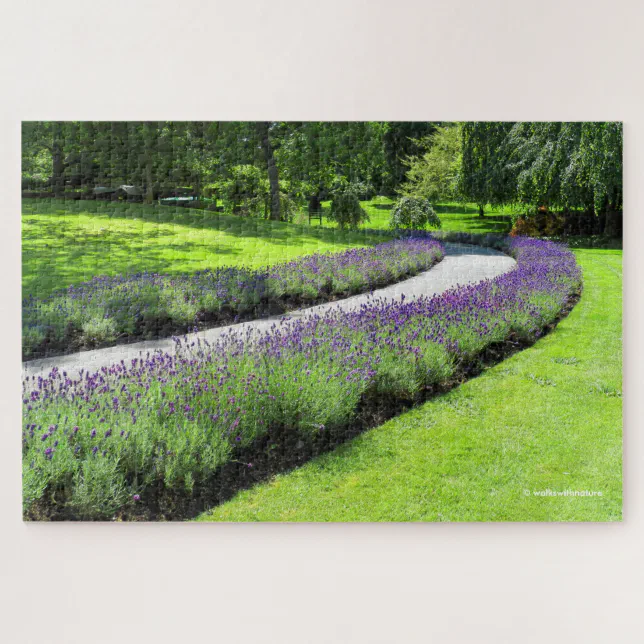 Stunning Lavender-Lined Garden Walk Jigsaw Puzzle