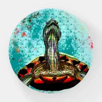 Abstract Turtle Artwork Paperweight