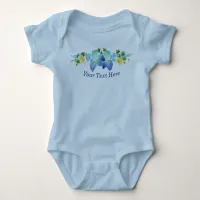 Yellow Buttercups and Blue Iris Baby Bodysuit