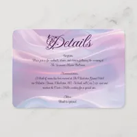 Whispers of Silk: Dreamy Pastel Waves Pink Blue  Enclosure Card