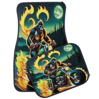 Bigfoot’s Burning Midnight Journey Car Floor Mat