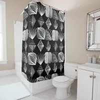 Bold Caribbean Tribal Mudcloth – Black & White,  Shower Curtain