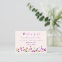 Floral Wedding Thank You Card