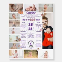 One Year Photo Baby 1st Birthday Boo Day Milestone Foam Board