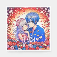 Cute Anime Themed Wedding  Napkins