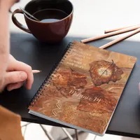 Abstract Fall-themed Terracotta Spiral Notebook