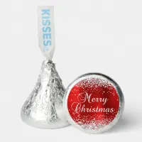 Silver Glitter Red Foil Merry Christmas Hershey®'s Kisses®