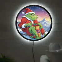 The Grinch prepares to steal Christmas gifts LED Sign