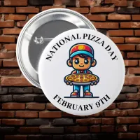 National Pizza Day February 9th  Button