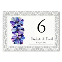 Delphinium flowers  painting table number