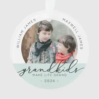 Grandkids Make Life Grand Photo Ornament