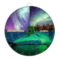 Northern Lights of Alaska Collage Dartboard With Darts