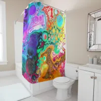 Abstract Modern Fluid Art    Shower Curtain