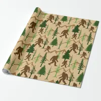 Bigfoot Squatchin in the Woods Birthday Party Wrapping Paper