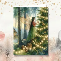 Cottage Core Whimsical Christmas Holiday Card