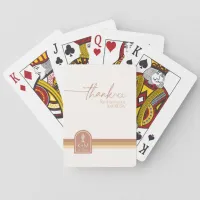 Desert Vibes Wedding Thank You Terra Cotta ID1019 Poker Cards