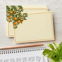 Pretty Oranges Fruit and Blossom Elegant Envelope