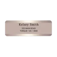 Elegant Brushed Gold Metal Frame Label