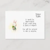 Woodland Animals Baby diaper raffle enclosure card