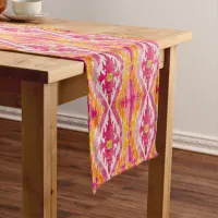 Moroccan Ikat Orange and Pink Table Runner