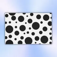 Black Polka Dots on White | Placemat
