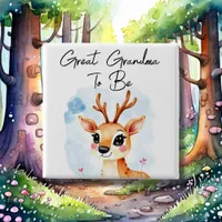 Woodland Deer Great Grandma To Be Baby Shower Button