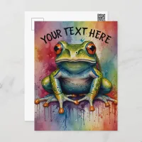 Discover the captivating beautiful frog postcard