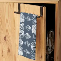 Bold Caribbean Tribal Mudcloth: Navy Blue& White,  Kitchen Towel