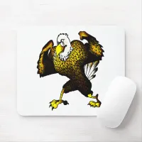 Cartoon Fighting Eagle Mouse Pad