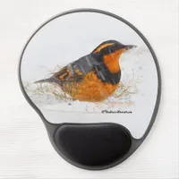 Beautiful Varied Thrush Songbird in the Snow Gel Mouse Pad